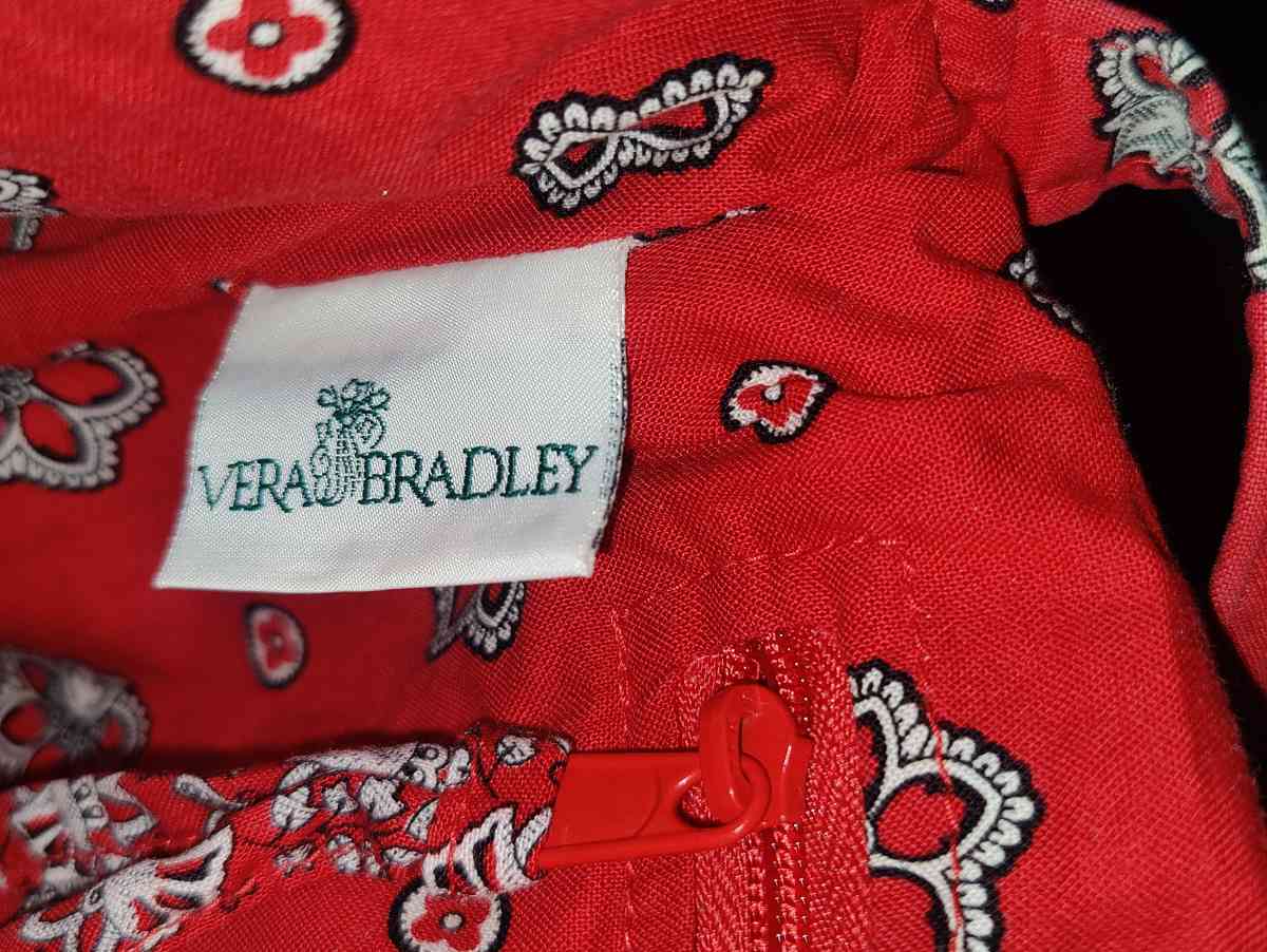 Vera Bradley Red Paisley Bandana Crossbody Bag - Kokomo, Indiana - FleaMarketBay