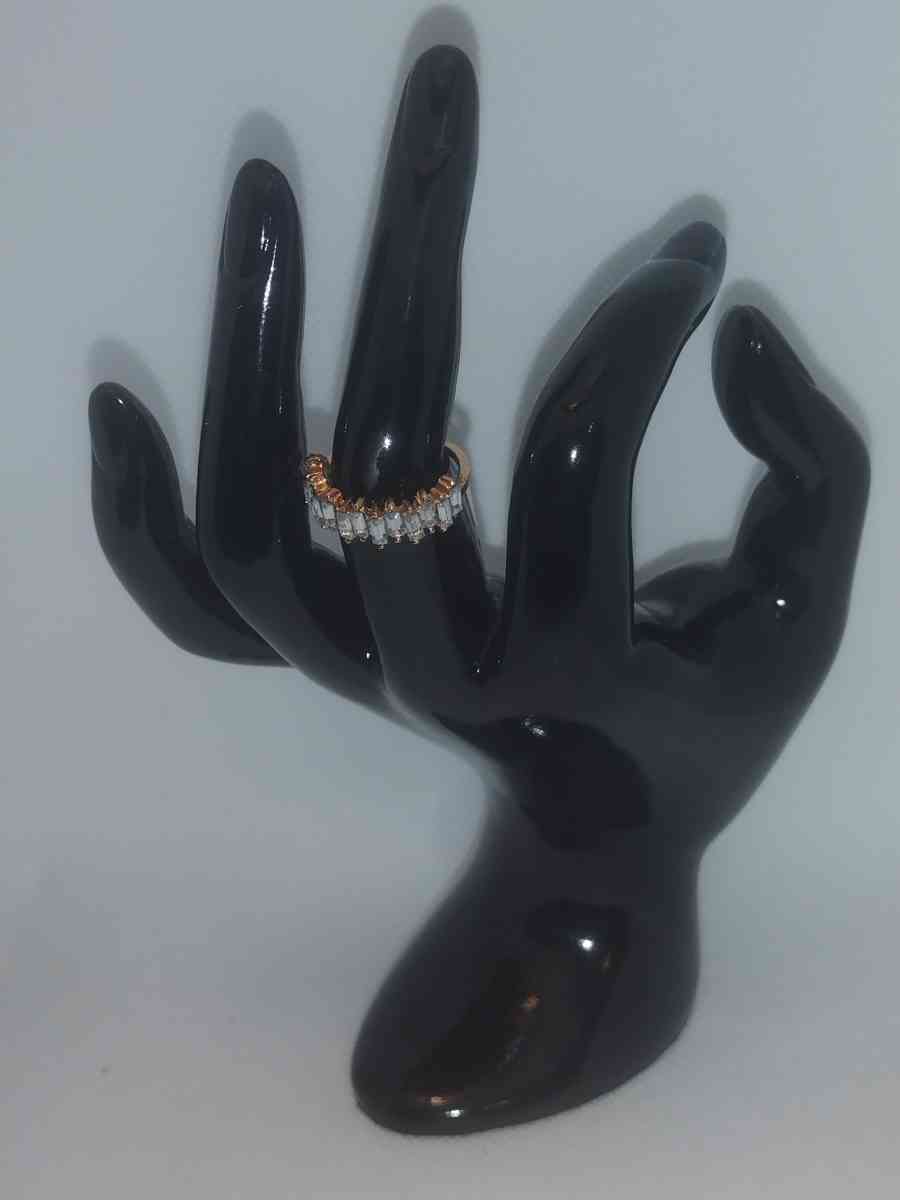 Straight White Chic Rhinestone Ring - Roanoke, Virginia - FleaMarketBay