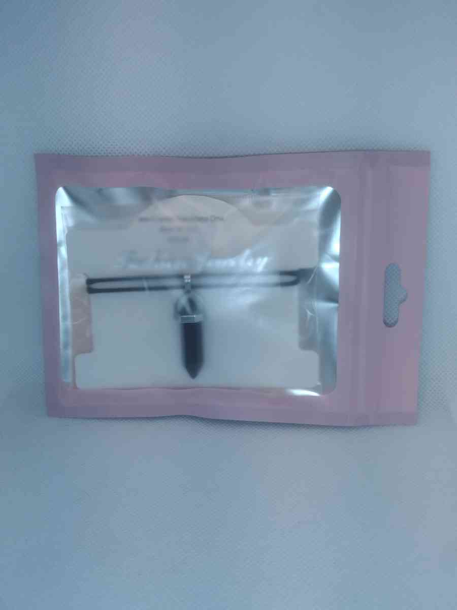 Onyx Glass Pendant Necklace - Roanoke, Virginia - FleaMarketBay