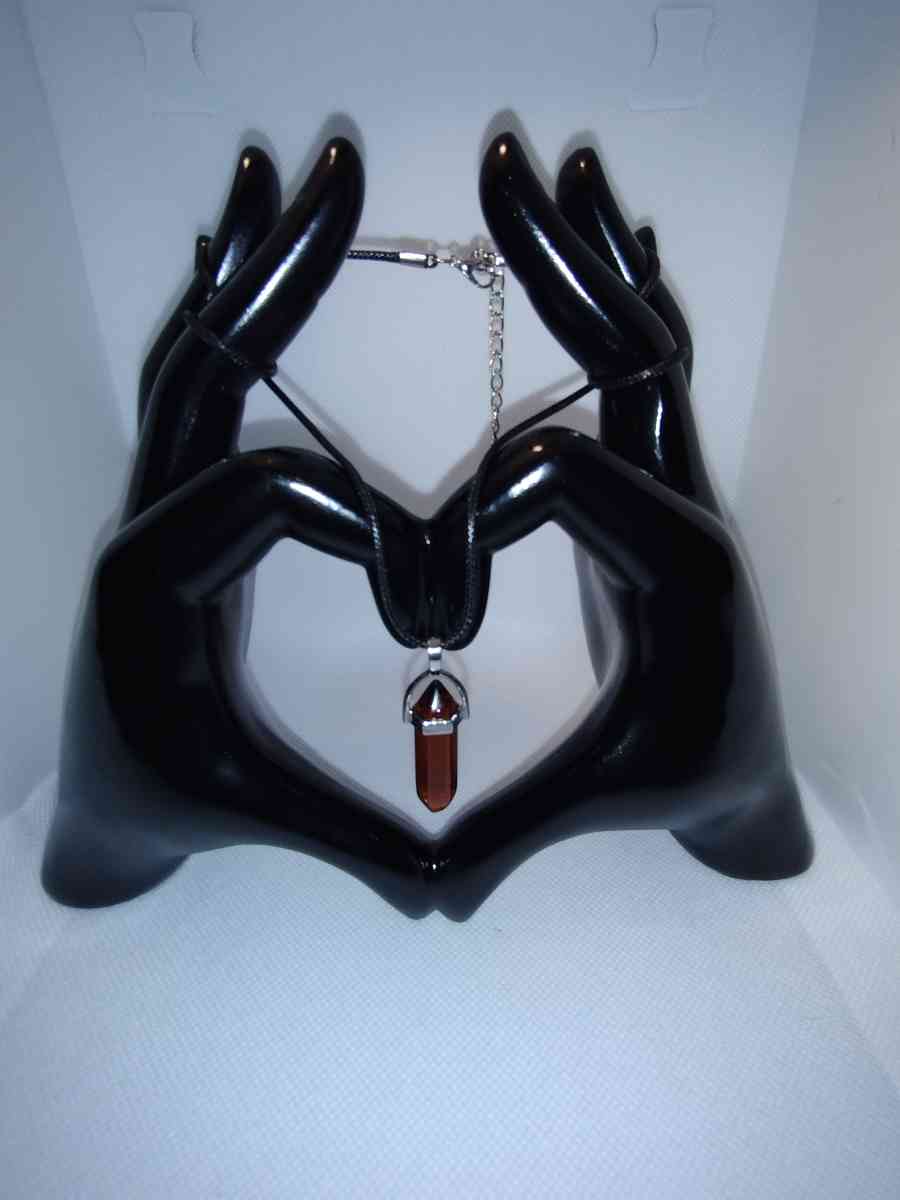 Amber Colored Glass Pendant Necklace - Roanoke, Virginia - FleaMarketBay