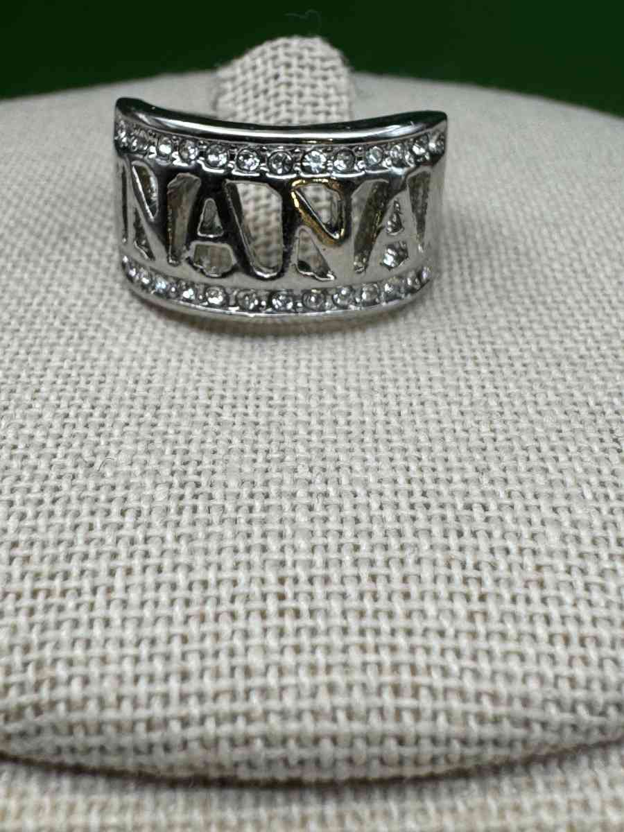 2034PTT Stainless With Rhinestones Nana Band Ring - Gallatin, Tennessee - FleaMarketBay