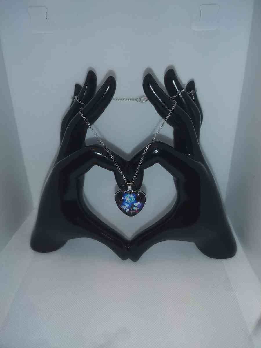 Blue Rose Heart Necklace - Roanoke, Virginia