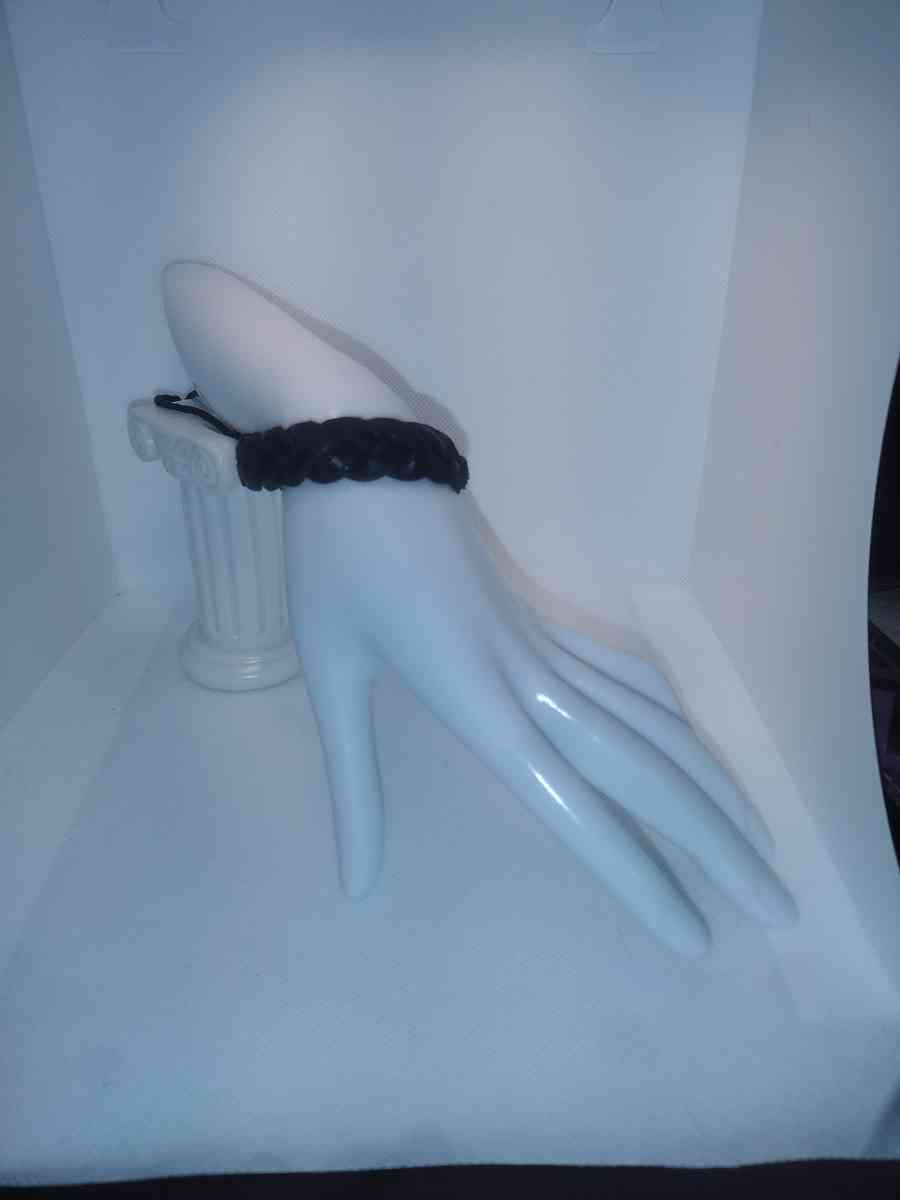 Faux Leather Bracelet braided black - Roanoke, Virginia