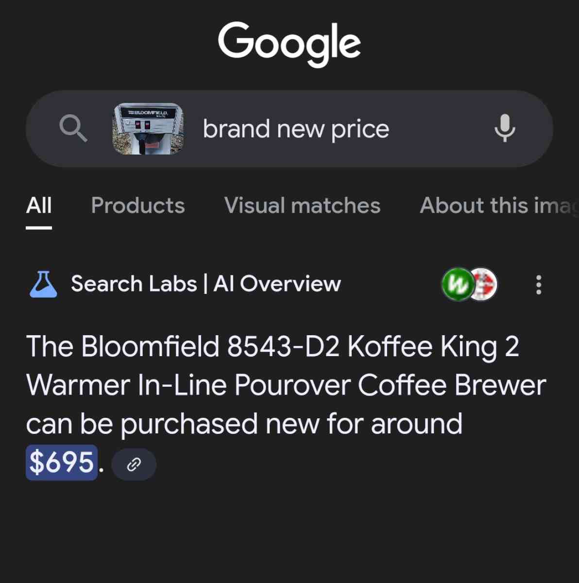 Bloomfield Industrial Coffee Machine - Highlands, Texas - FleaMarketBay