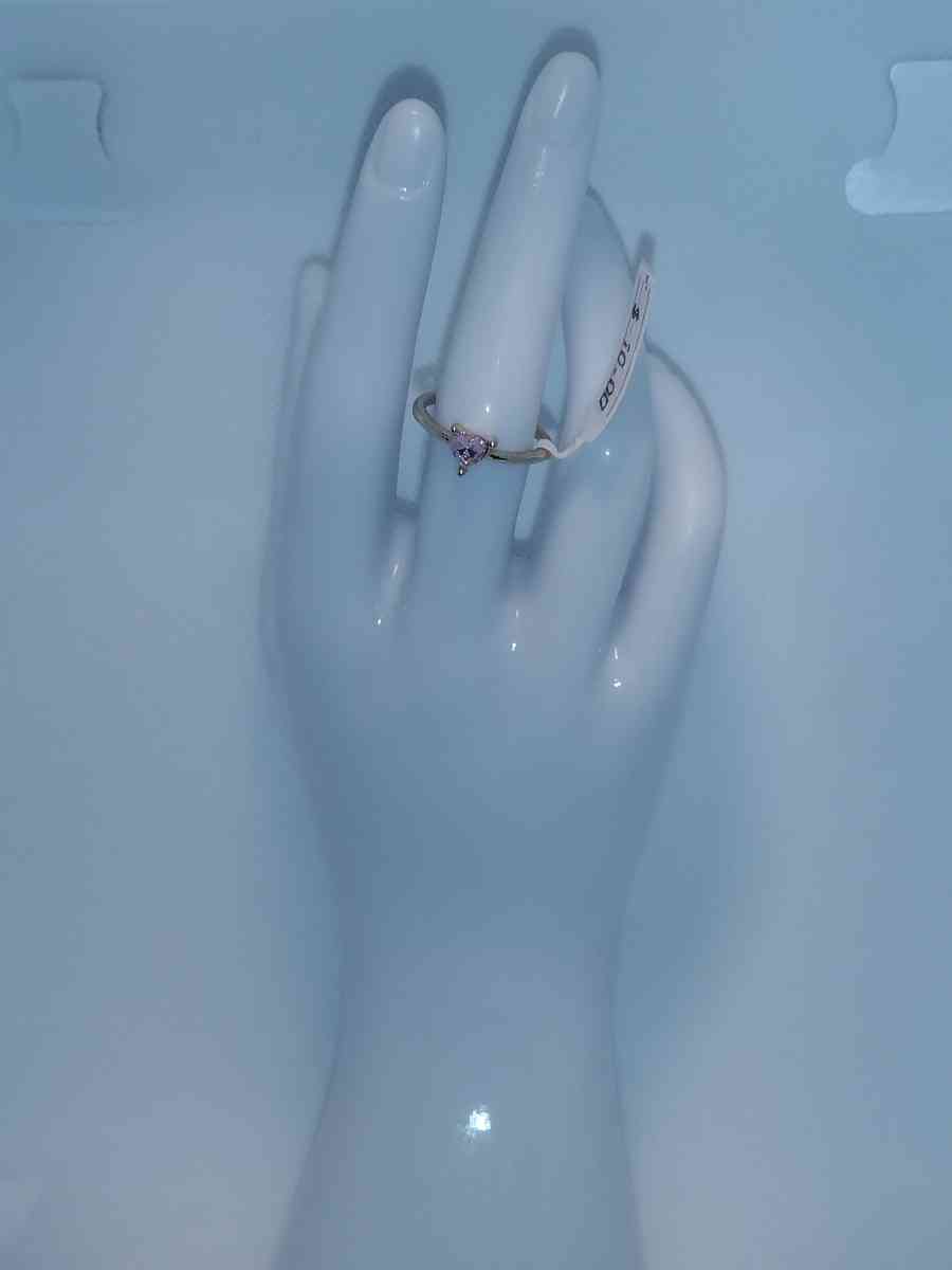 Pink Heart Stone Chic Rhinestone Ring - Roanoke, Virginia