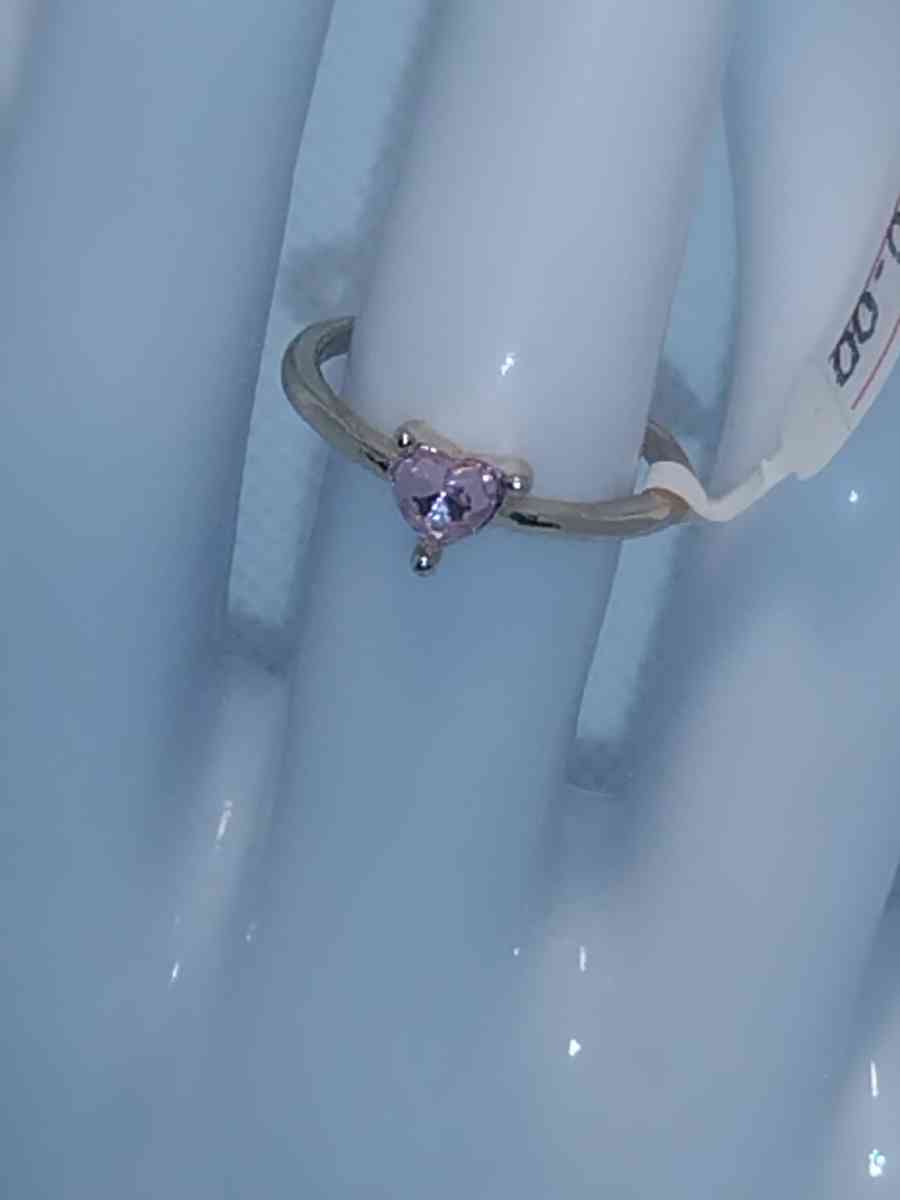 Pink Heart Stone Chic Rhinestone Ring - Roanoke, Virginia - FleaMarketBay