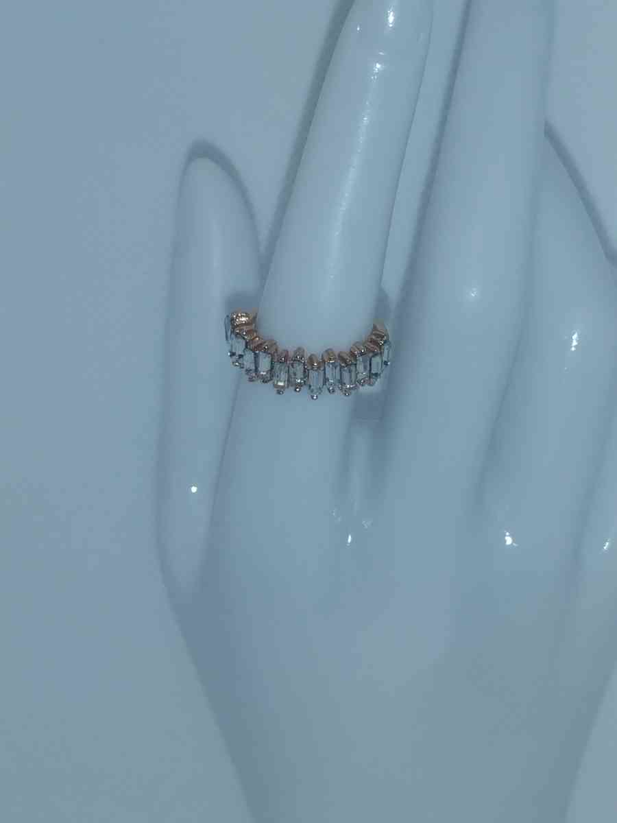 Straight White Chic Rhinestone Ring - Roanoke, Virginia - FleaMarketBay