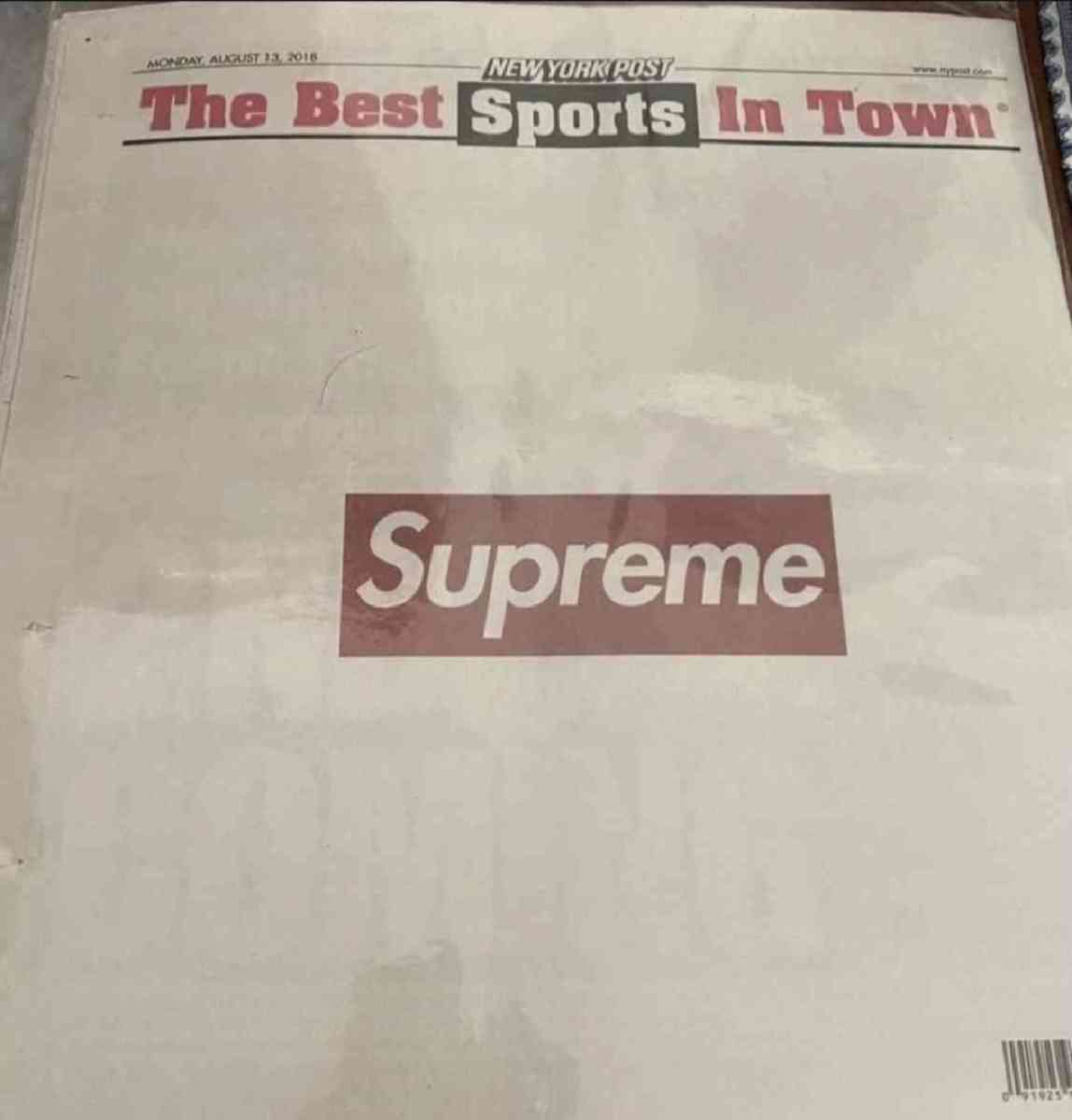 limited Edition New York post Supreme newspaper - Middle Village, New York - FleaMarketBay