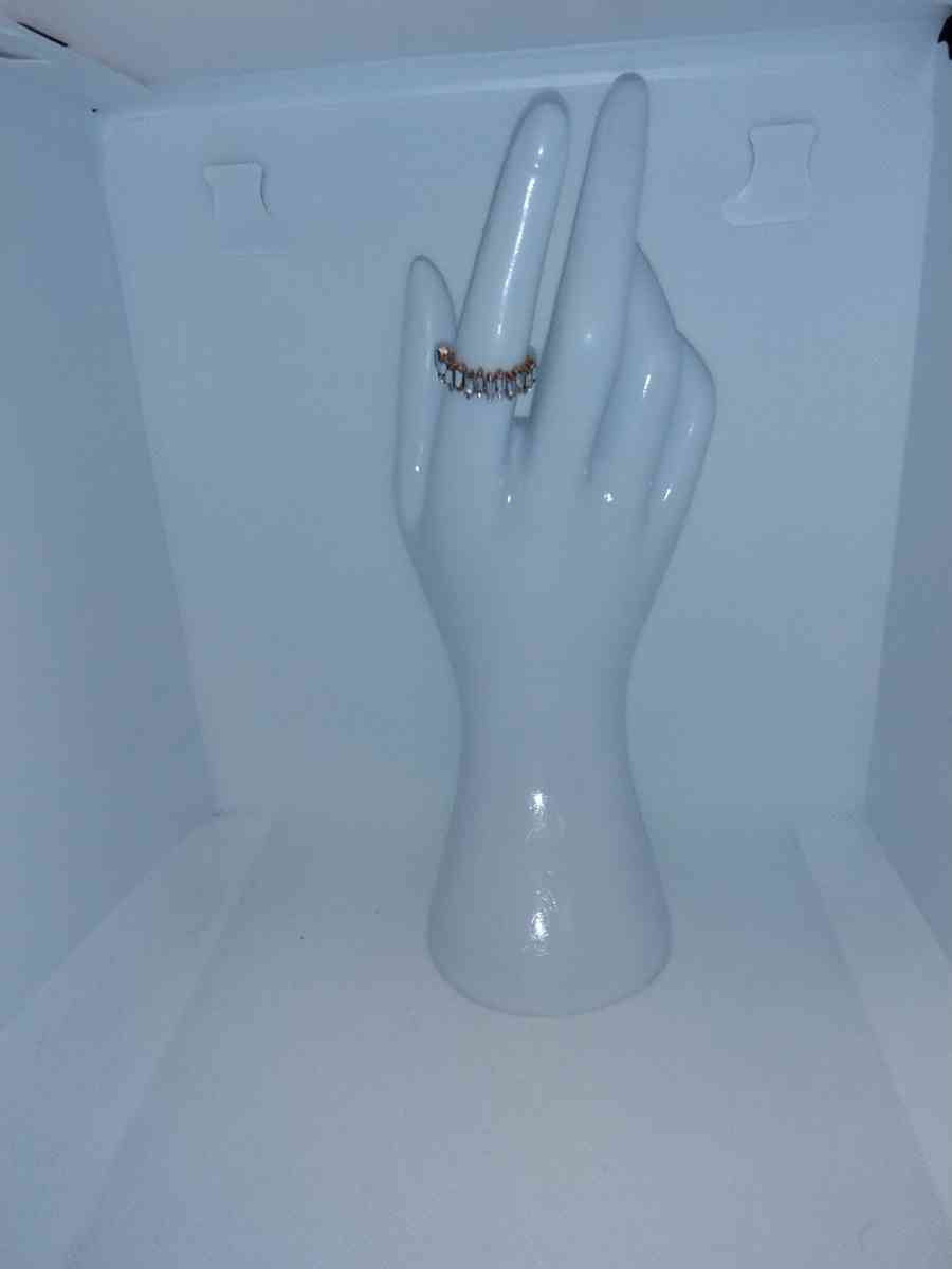 Straight White Chic Rhinestone Ring - Roanoke, Virginia