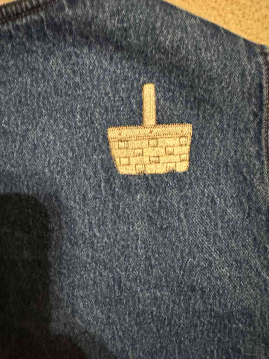1046 New Womens Basket Decal Embroidered Denim Vest Blue Siz - Gallatin, Tennessee - FleaMarketBay