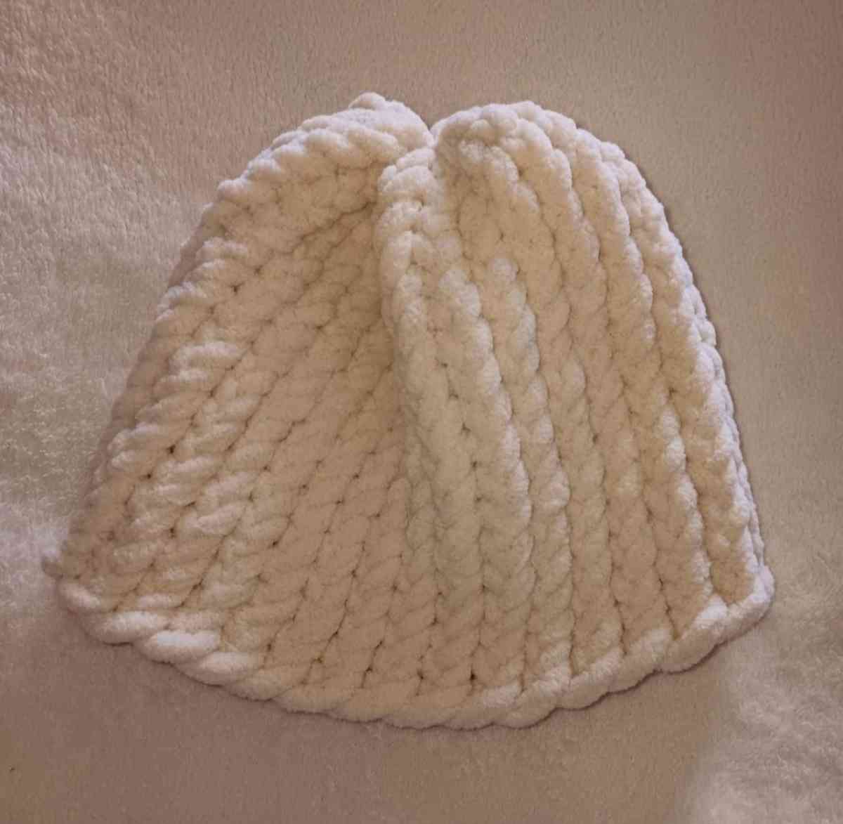 Handmade Knitted Child Beanie Tan - Nashville, Arkansas - FleaMarketBay