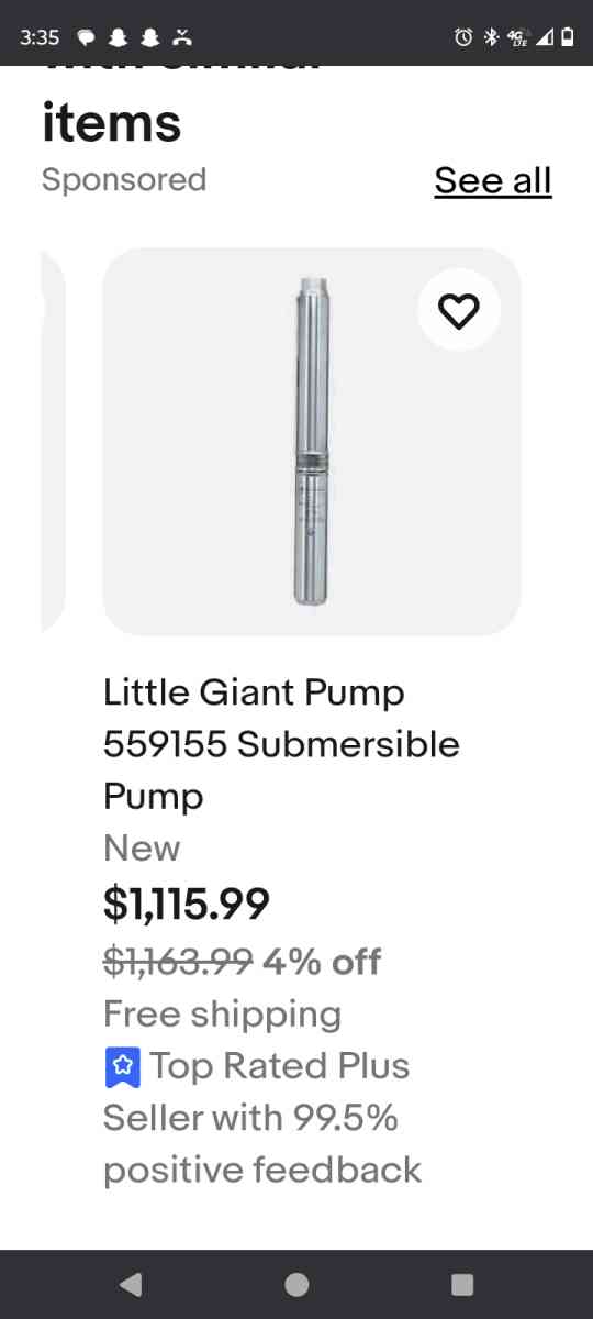 submersible continuous feed stainless steel 1 HP well pump - Meridian, Mississippi - FleaMarketBay