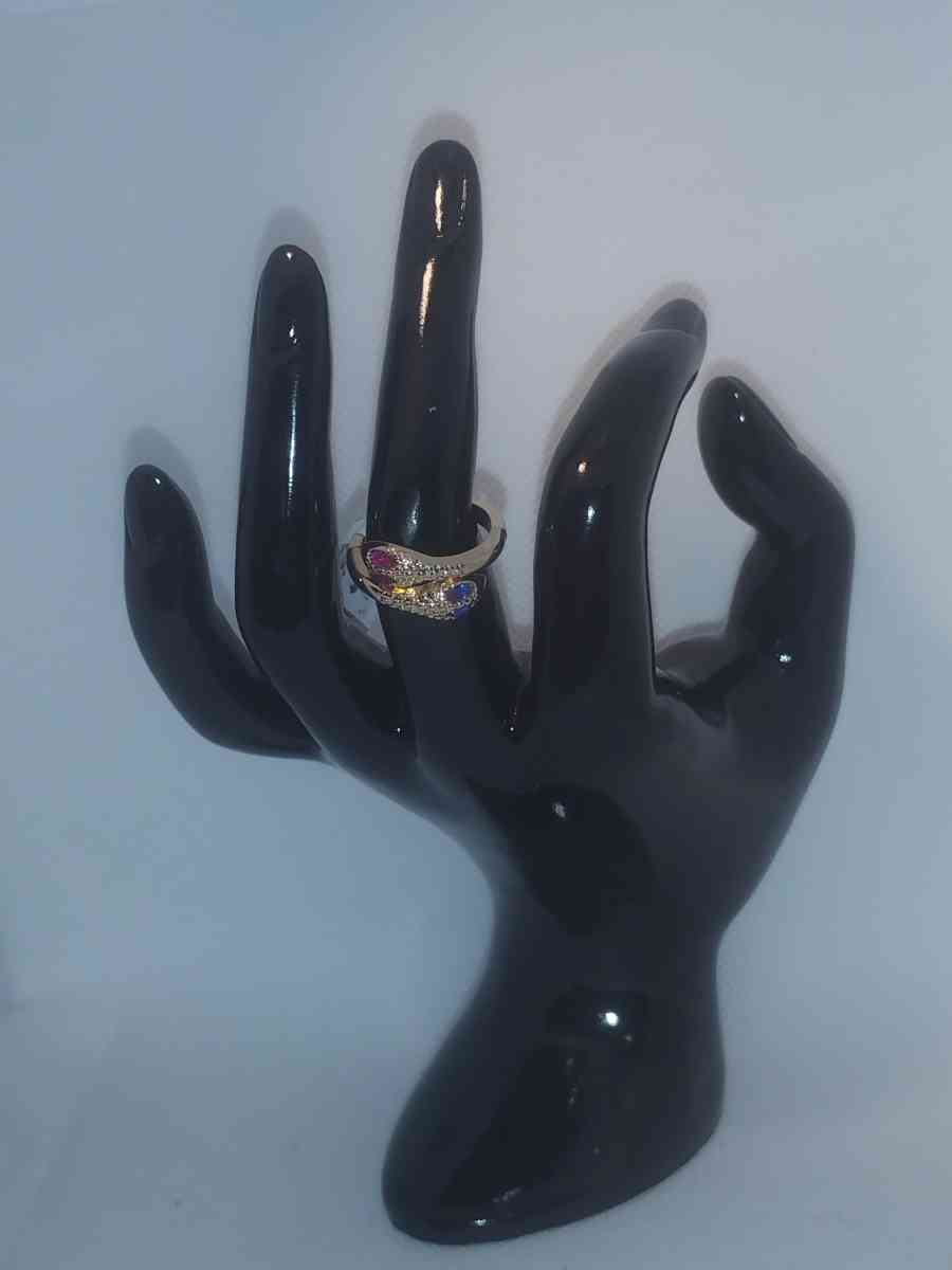 Pink Blue Snake Chic Rhinestone Ring - Roanoke, Virginia - FleaMarketBay