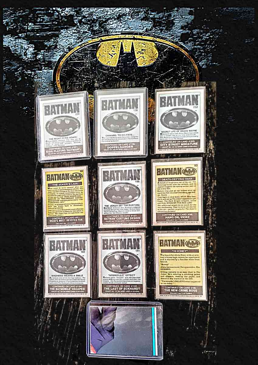 1989 Batman movie cards - Abilene, Texas - FleaMarketBay