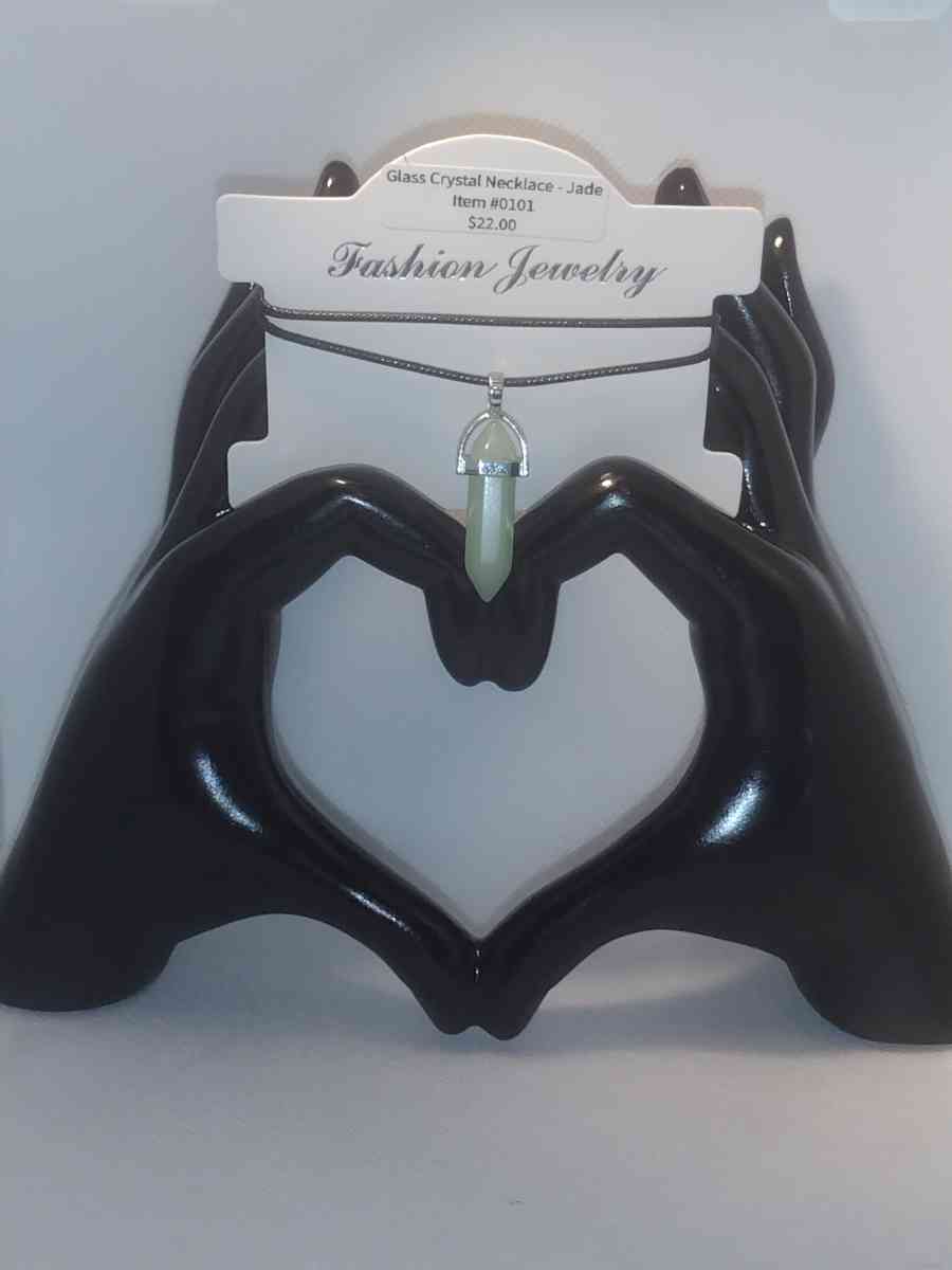 Jade Glass Pendant Necklace - Roanoke, Virginia - FleaMarketBay