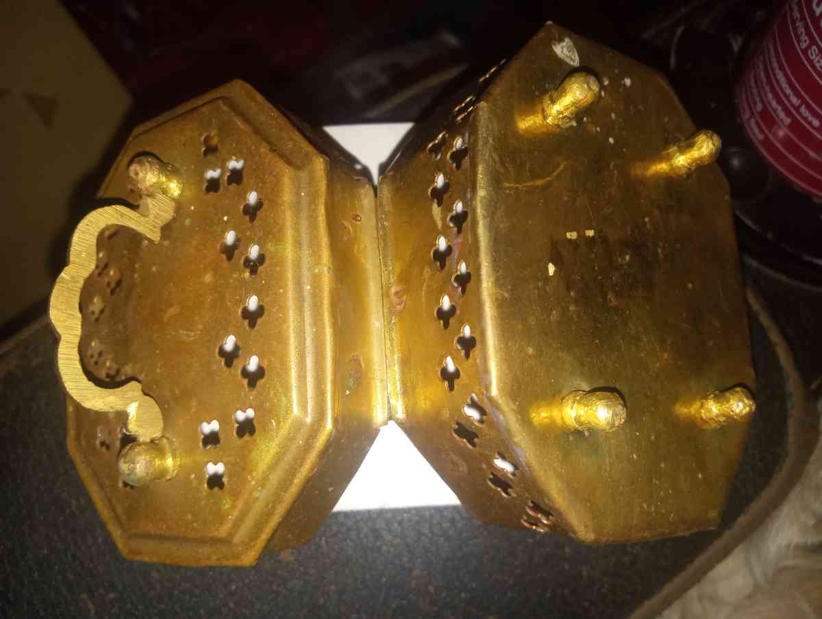 Vintage large Brass Cricket Box top swing handle front latch - Cleveland, Ohio - FleaMarketBay