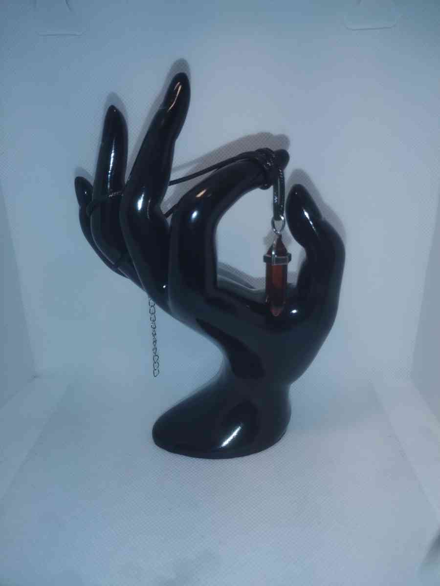 Amber Colored Glass Pendant Necklace - Roanoke, Virginia