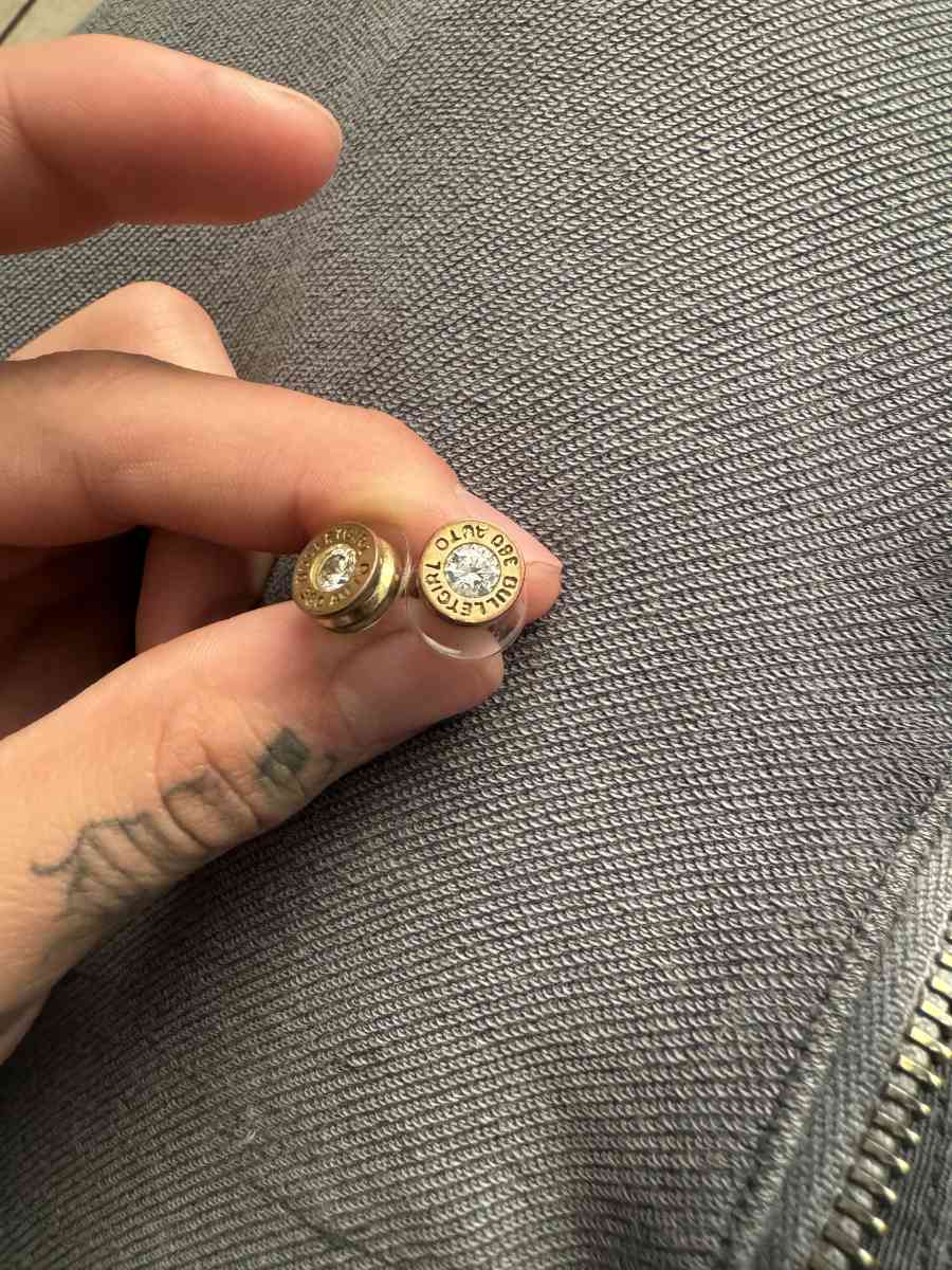 Bullet diamond earrings - Aguila, Arizona - FleaMarketBay