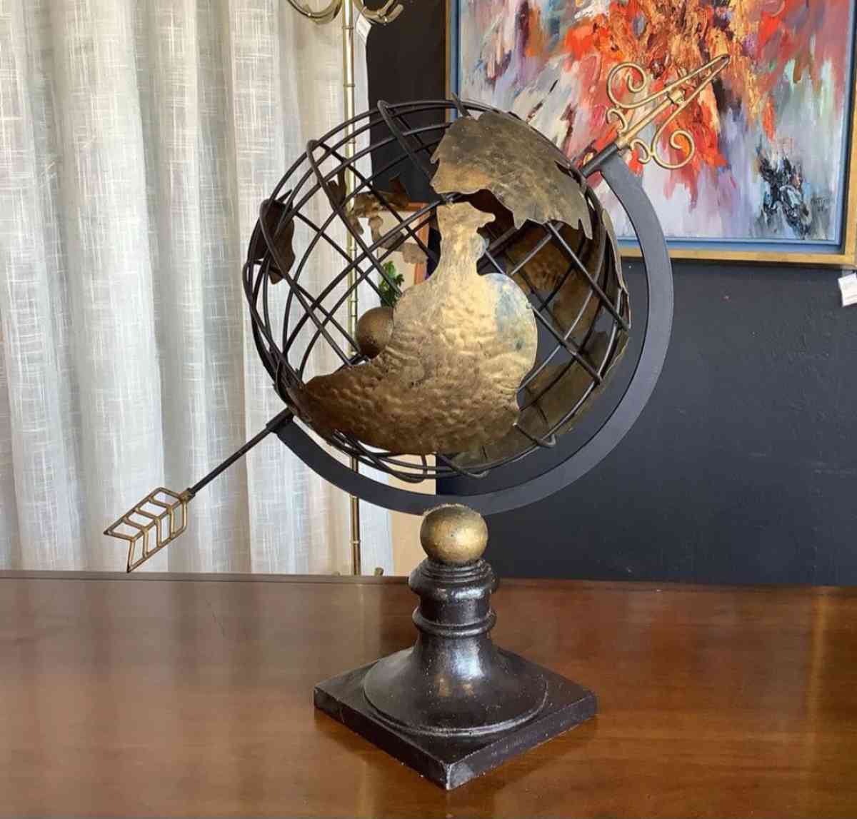 Metal Armillary Globe Sphere - Greendale, Wisconsin - FleaMarketBay