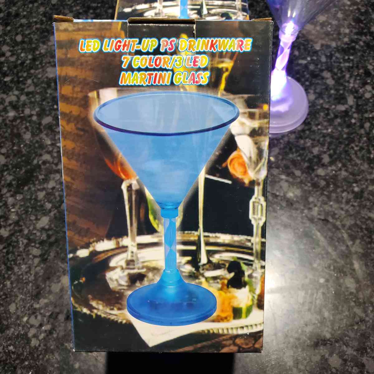 Light Up Martini Glasses  7 Color  3 LED  Plastic  Pack Of 4 - Rock Island, Tennessee - FleaMarketBay