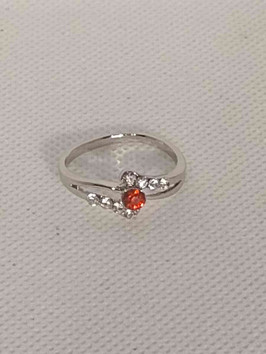 Red White Silvery Ring - Roanoke, Virginia - FleaMarketBay