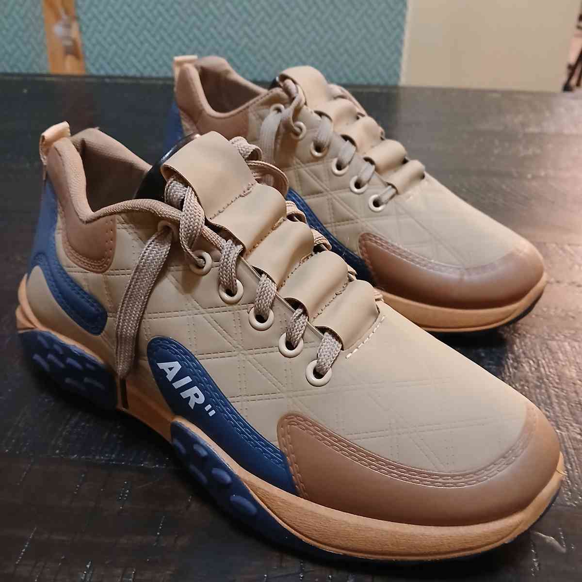 Air tan and blue unisex sneakers - Indianapolis, Indiana - FleaMarketBay