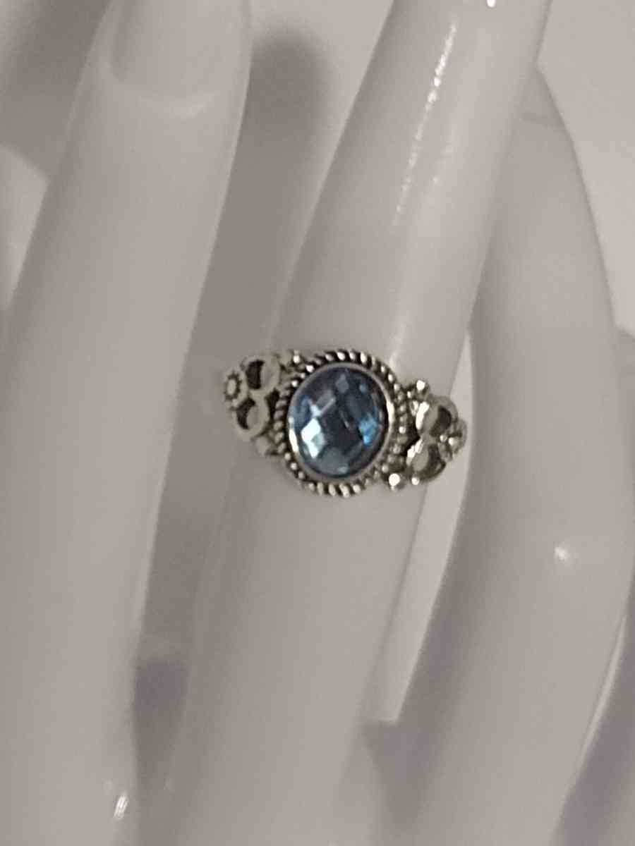 Blue Mirror Style Silver Ring - Roanoke, Virginia