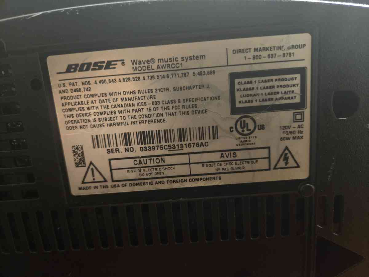 Bose Wave Music System AWrcc1 - Tavares, Florida - FleaMarketBay