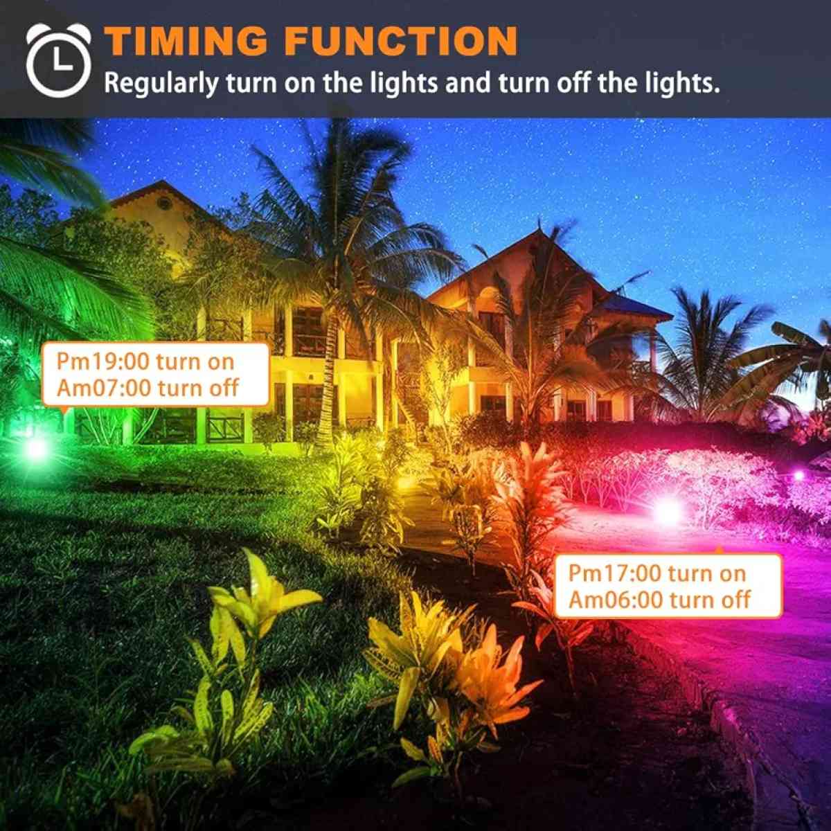 Color Changing LED Flood Lights  Bluetooth