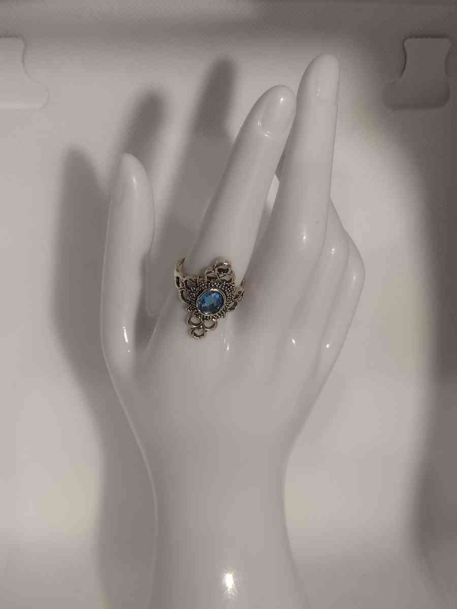 Blue Bohemian Style Silver Ring - Roanoke, Virginia - FleaMarketBay
