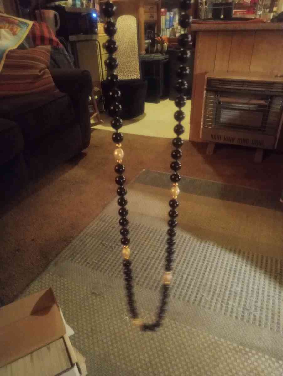 necklace black onyx 14 kgt gold - East Ellijay, Georgia