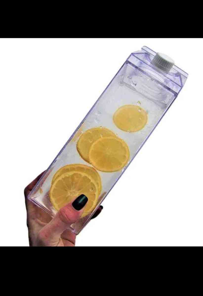 Milk Carton Water Bottle  Clear Square Milk Bottles BPA Free - Union, New Jersey - FleaMarketBay