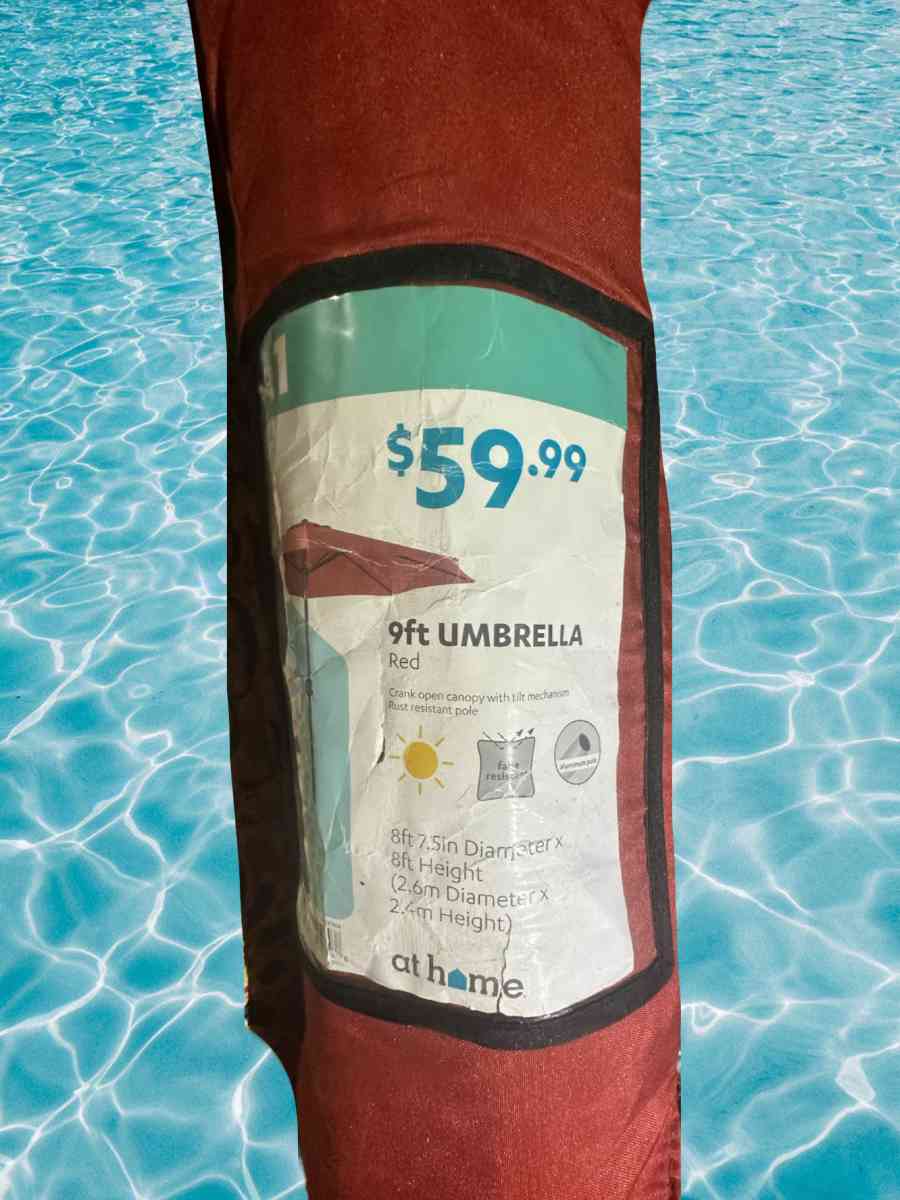 red patio umbrella - Tempe, Arizona - FleaMarketBay