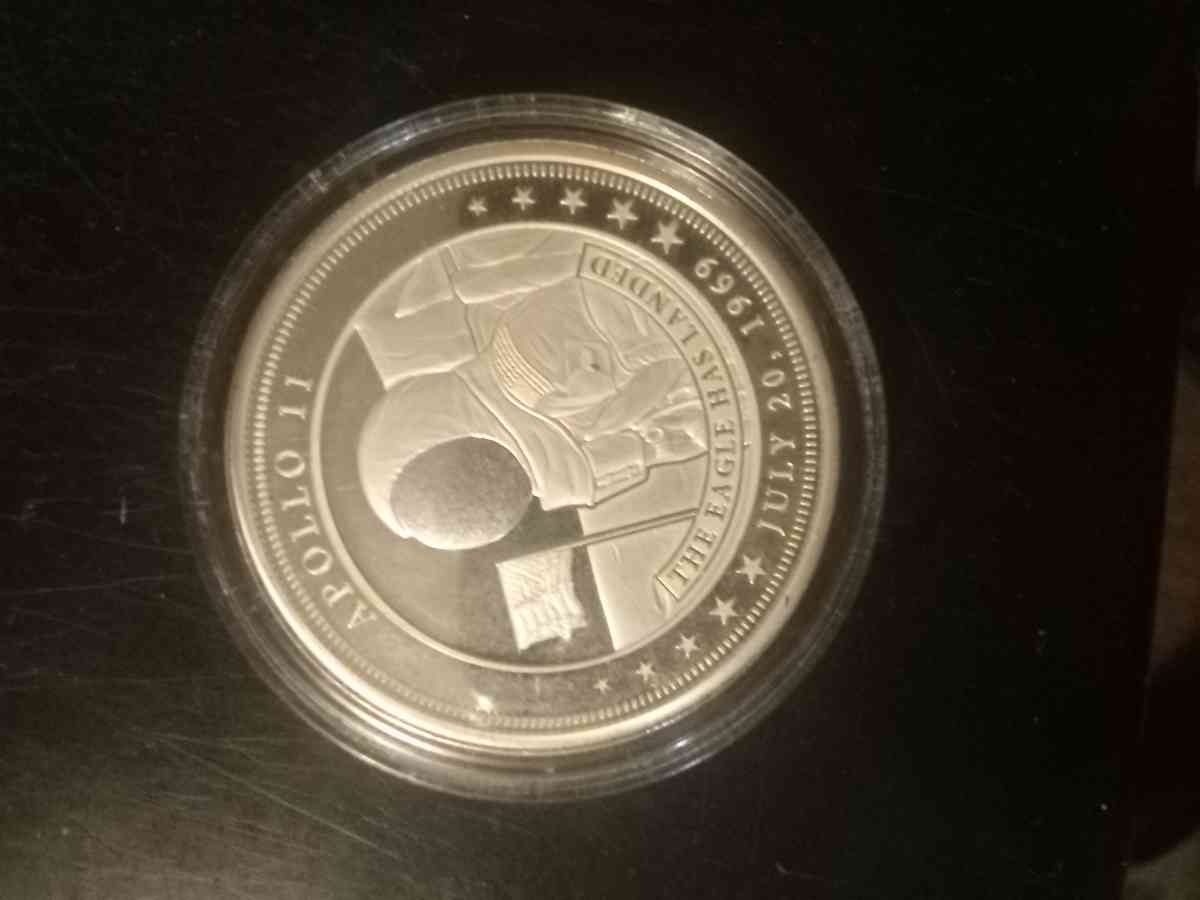 Apollo 11 anniversary silver dollar coin - Cocoa, Florida