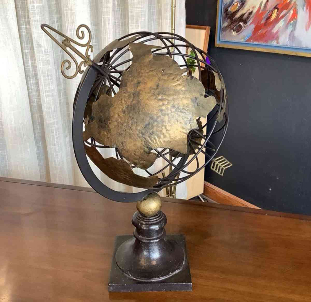 Metal Armillary Globe Sphere - Greendale, Wisconsin - FleaMarketBay
