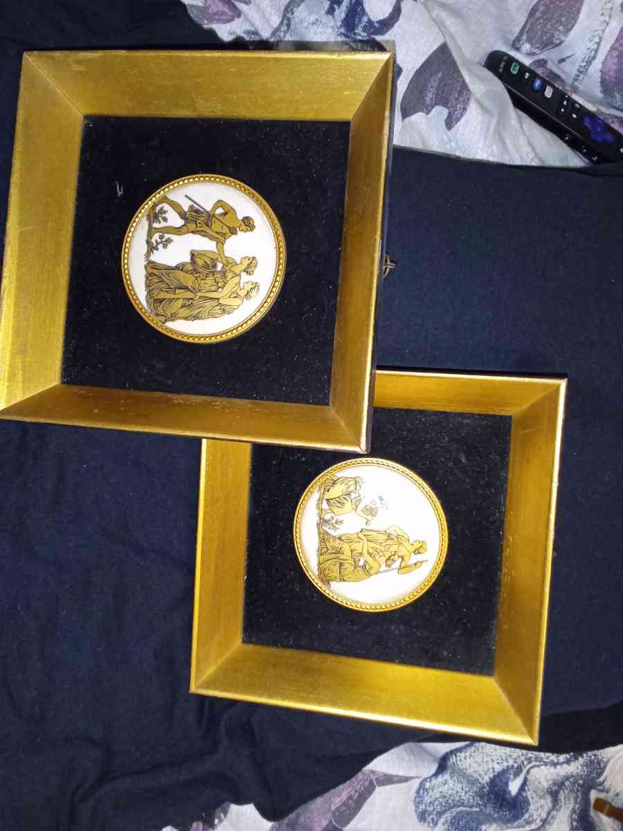 Two Neoclassical Platter Pictures - Avon Park, Florida - FleaMarketBay