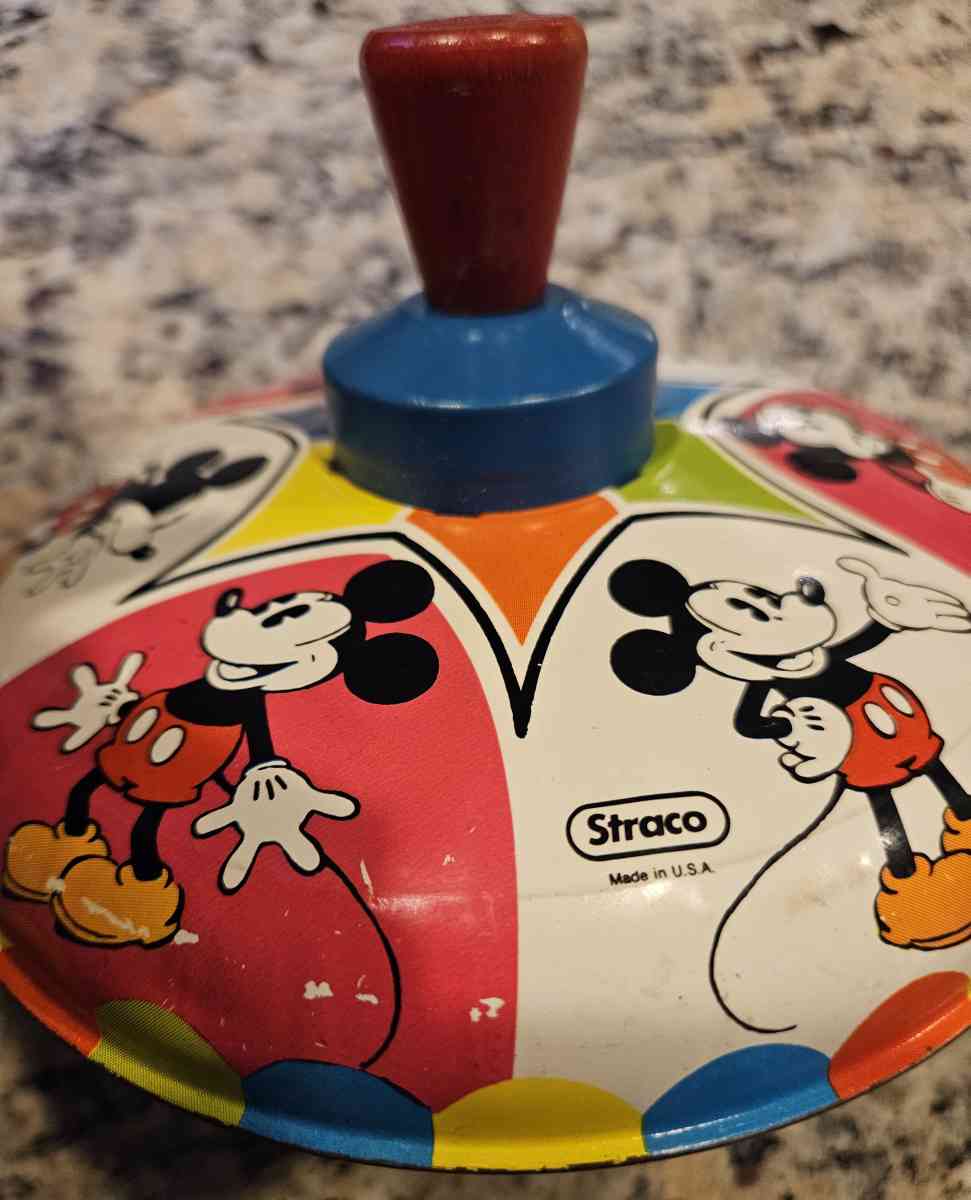 Vintage 1975 Disney Mickey Mouse Tin Litho Spinning top - Kearneysville, West Virginia