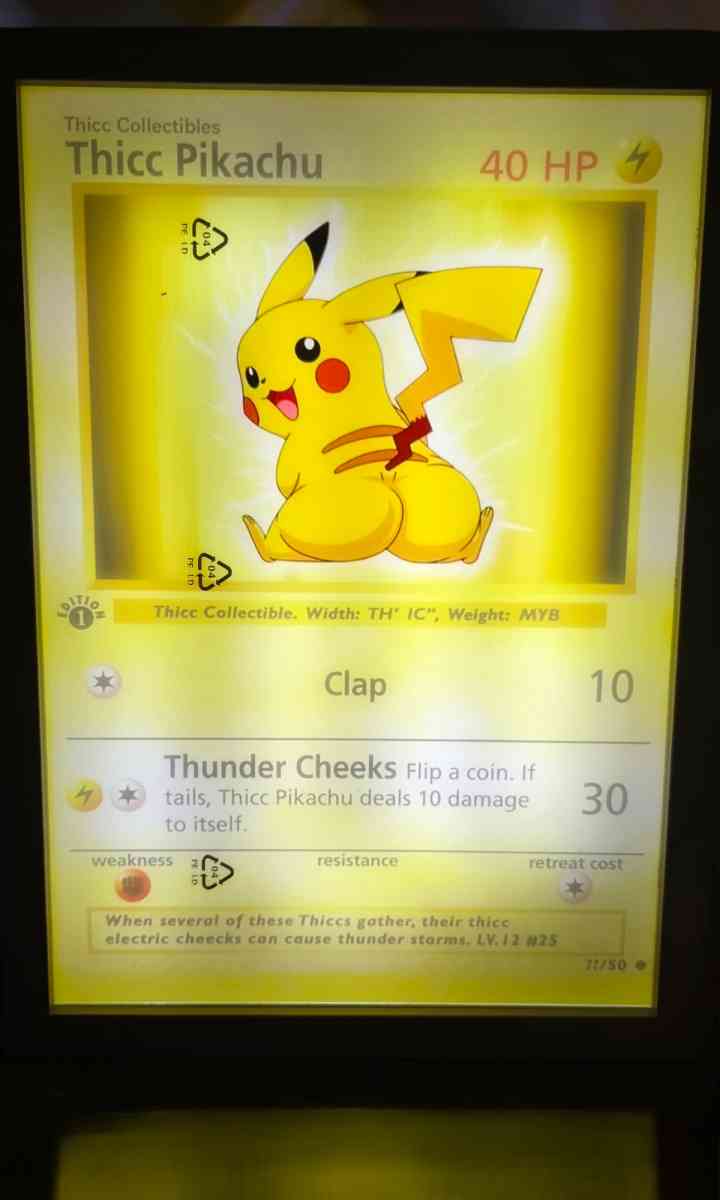 Thicc Pikachu Art Lamp - Seattle, Washington - FleaMarketBay