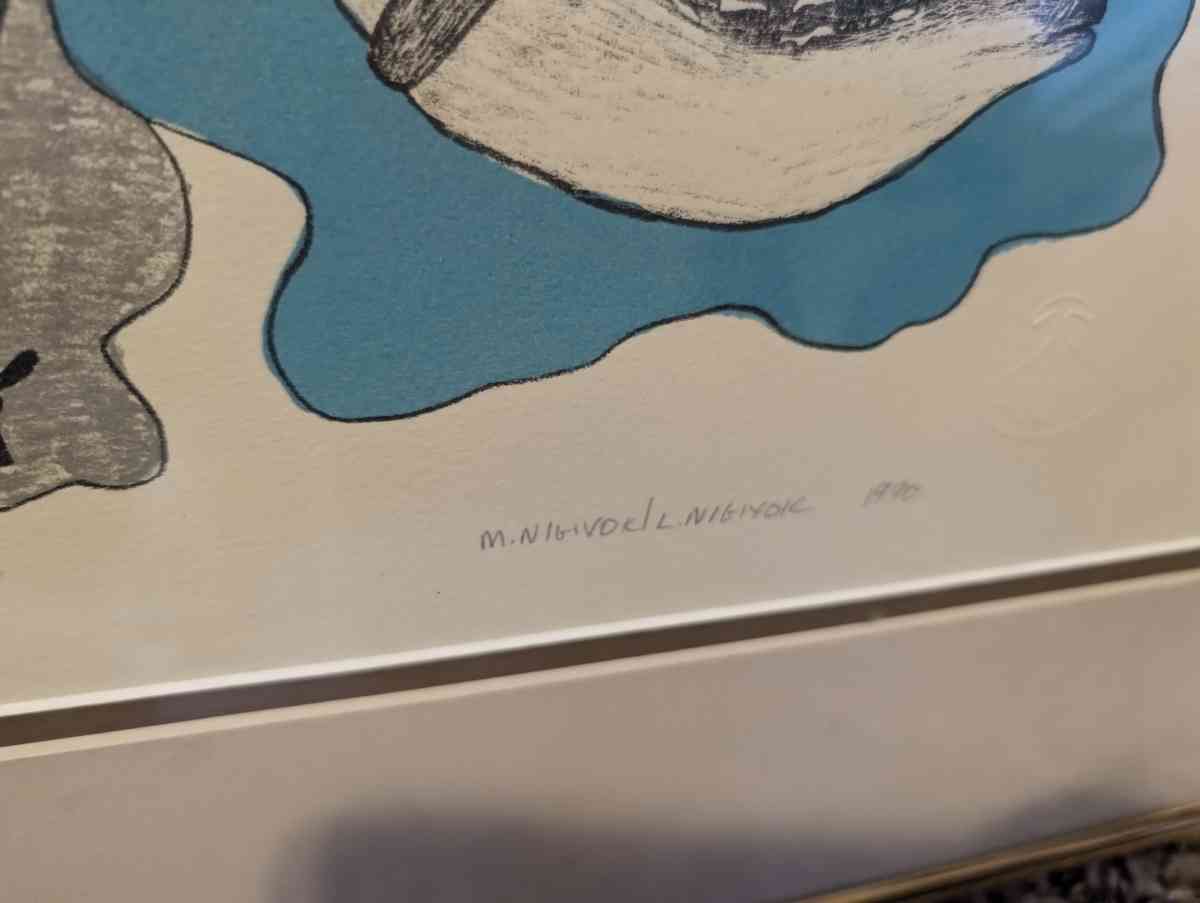 Arctic survival Nanogak Mabel Nigiyok lithograph - Hillsboro, Oregon - FleaMarketBay