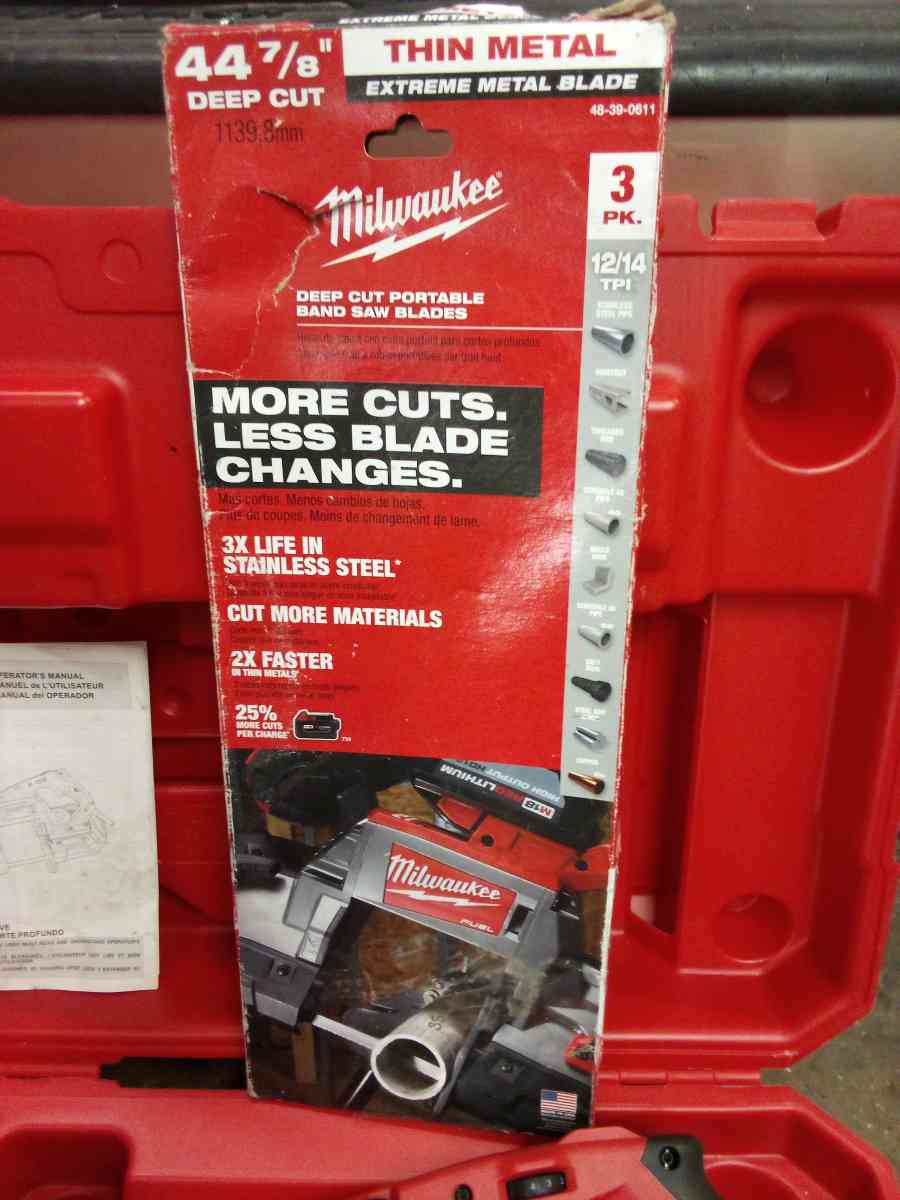 Milwaukee 11A Deep Cut Band Saw  3 Band saw blades - Westminster, Colorado - FleaMarketBay