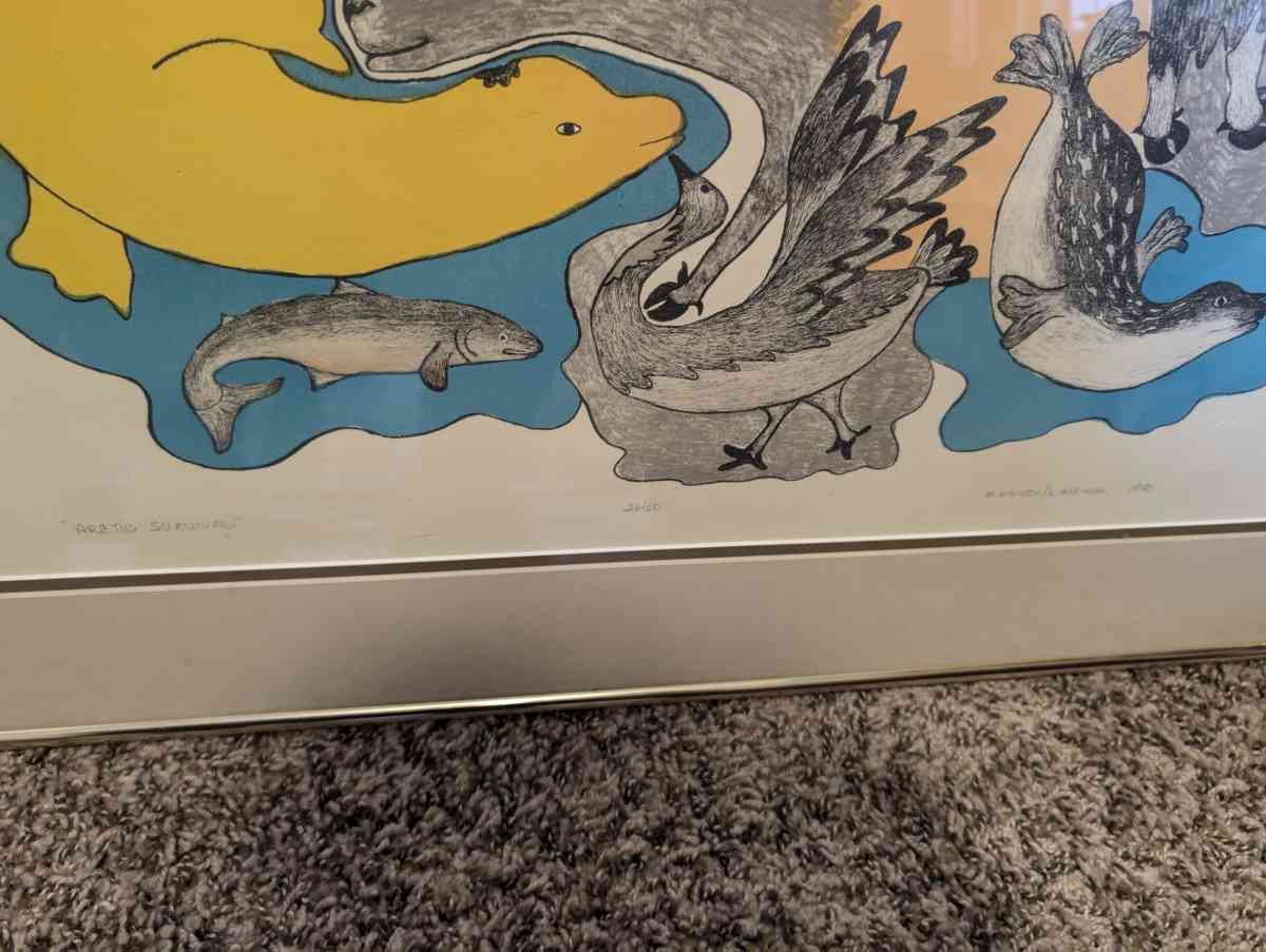 Arctic survival Nanogak Mabel Nigiyok lithograph - Hillsboro, Oregon - FleaMarketBay