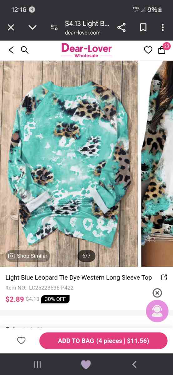 Tie dye leopard long sleeve - Jackson, Mississippi - FleaMarketBay