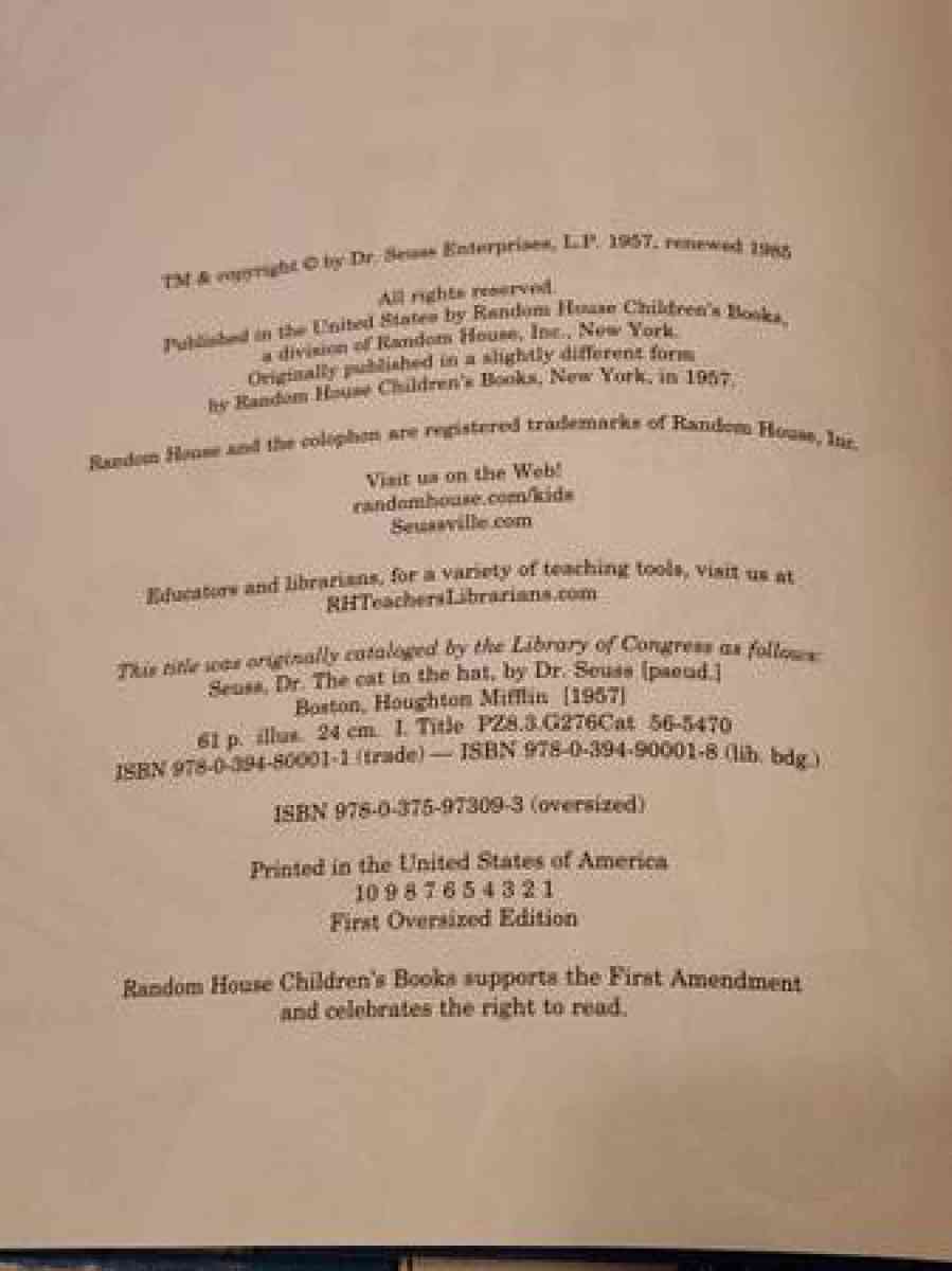 Vintage Dr Seuss five books - Clinton, Massachusetts - FleaMarketBay