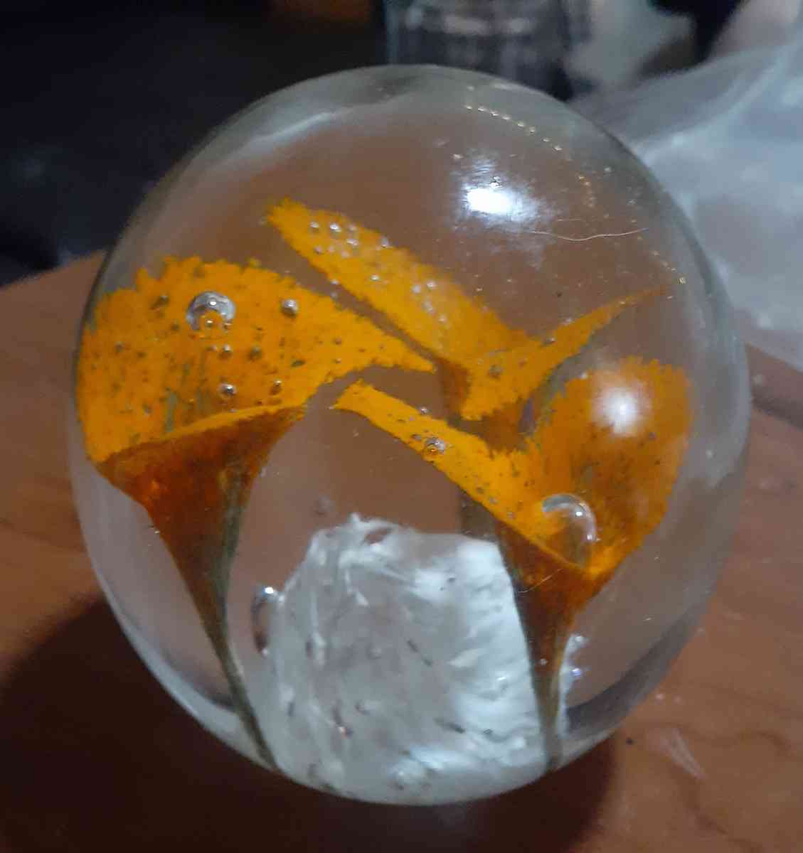 vintage glass paperweight - Washington, Pennsylvania - FleaMarketBay