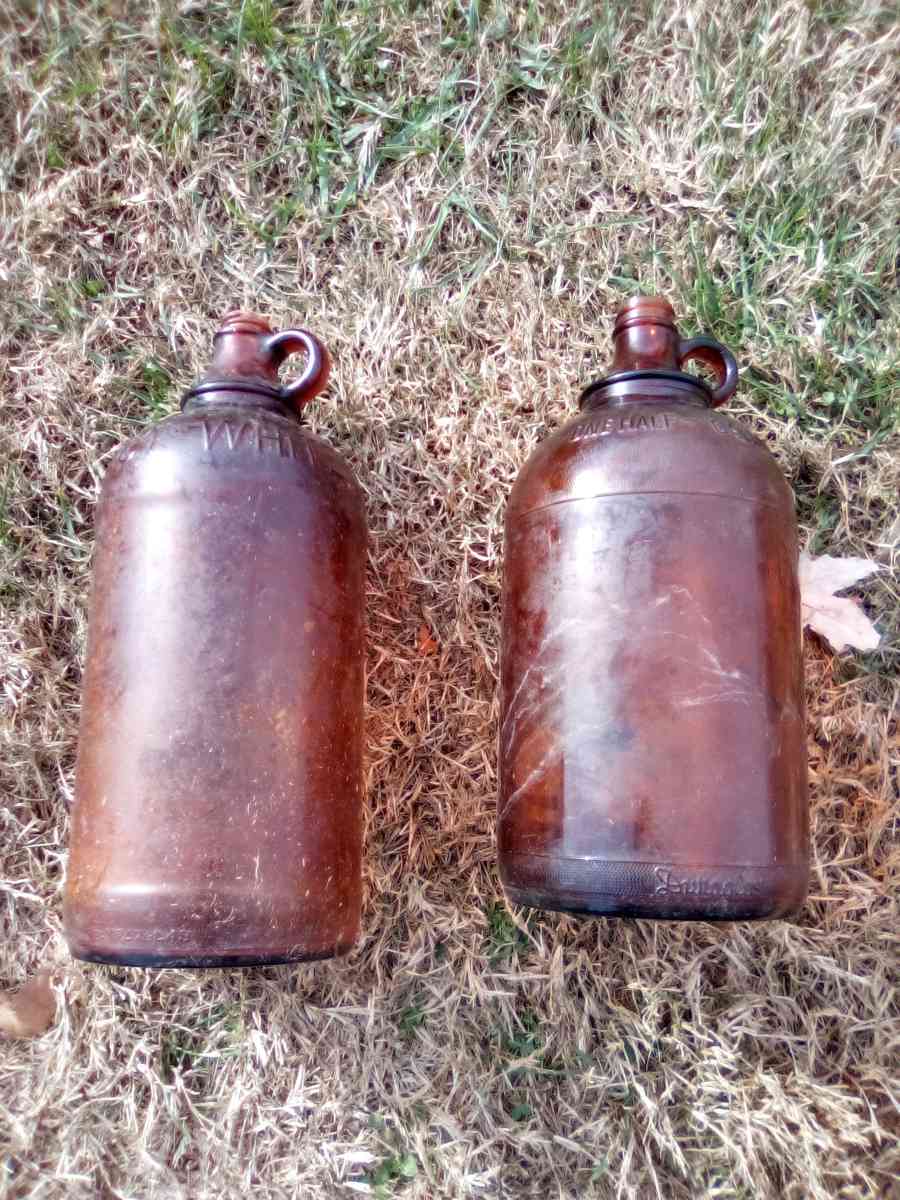 two vintage bleach jugs - Scioto Furnace, Ohio
