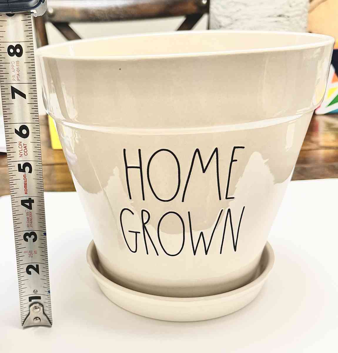 Rae Dunn Home Grown Glazed Ceramic 8 Inch Planter - Falls Church, Virginia - FleaMarketBay