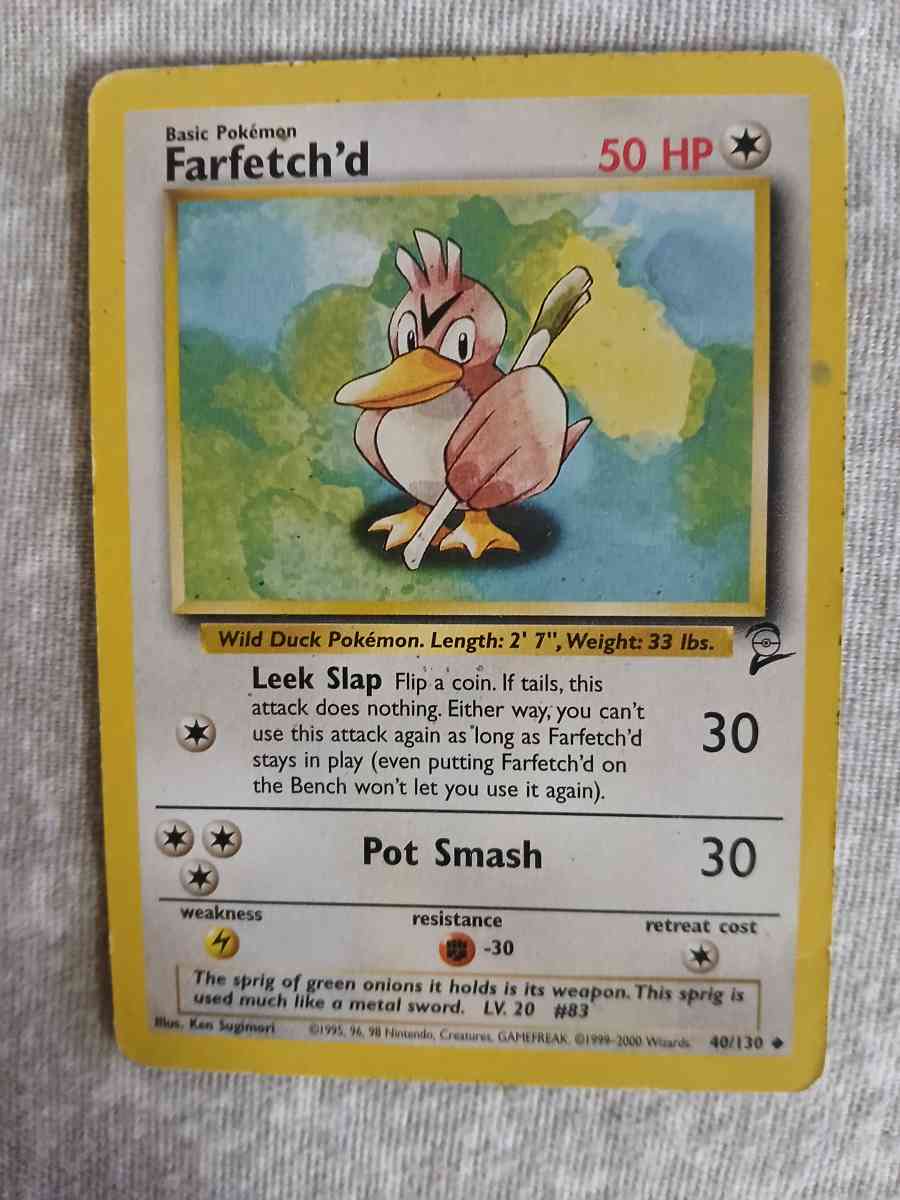 1995 vintage 7 Pokmon cards - Methuen, Massachusetts - FleaMarketBay