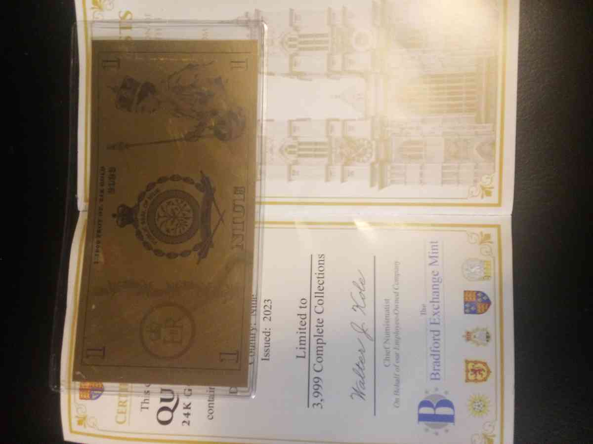 QUEENS BEAST 24K LEGAL TENDER WITH AUTHENTICITY - Cocoa, Florida - FleaMarketBay