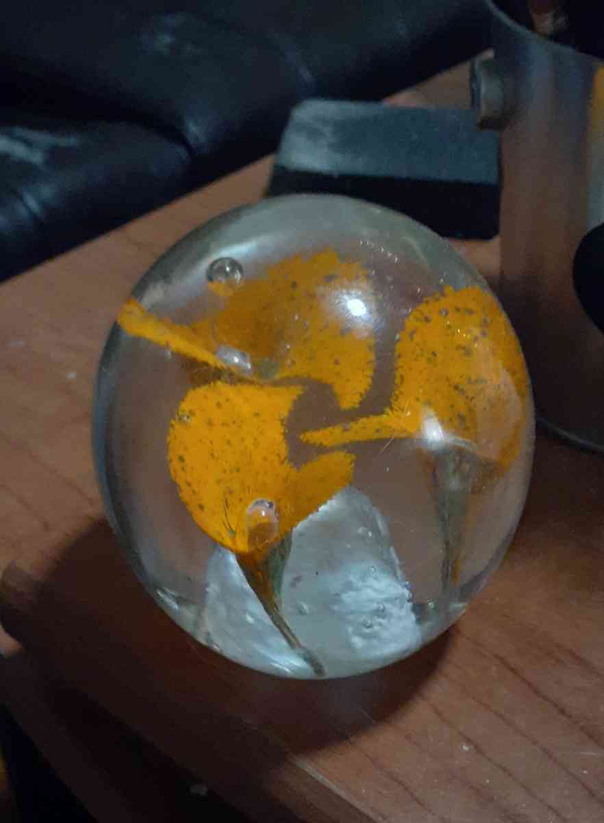 vintage glass paperweight - Washington, Pennsylvania - FleaMarketBay