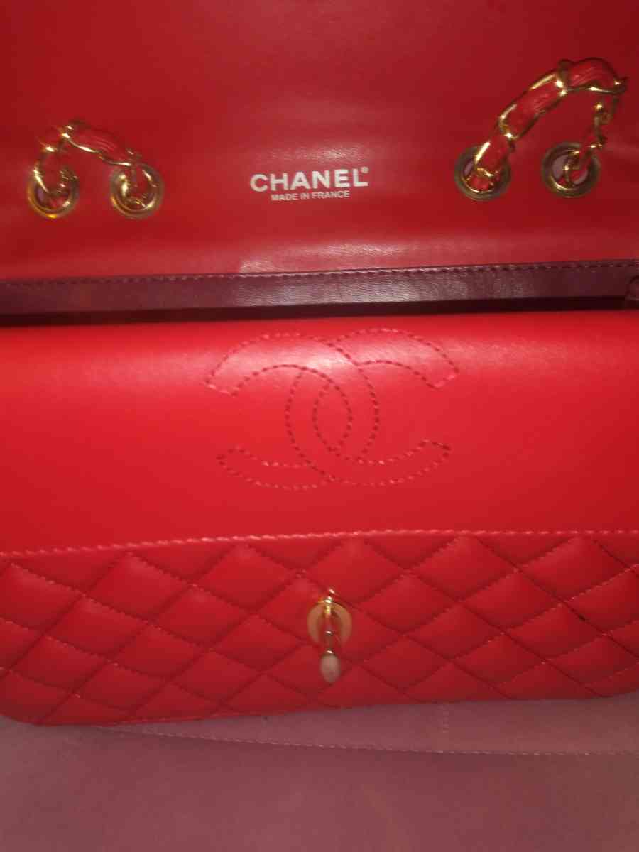 CHANEL Classic Jumbo Red Lambskin Leather Double Flap Should - Austin, Texas - FleaMarketBay